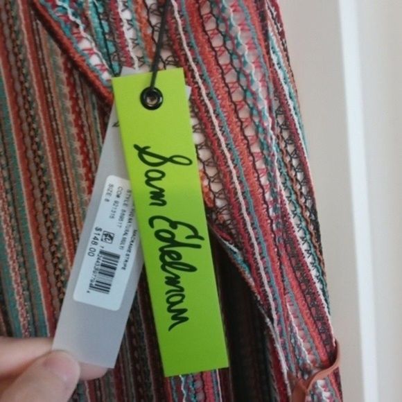 NWT Sam Edelman Macrame Stripe Colorful Dress - Picture 4 of 11